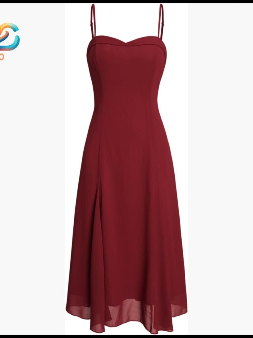 Sleeveless A-Line Chiffon Midi Dress with Corset Back for Formal Events